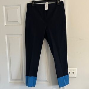 Ann Taylor Women's Cropped Pants with Blue Hem